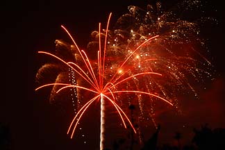 Labor Day fireworks show over Goleta